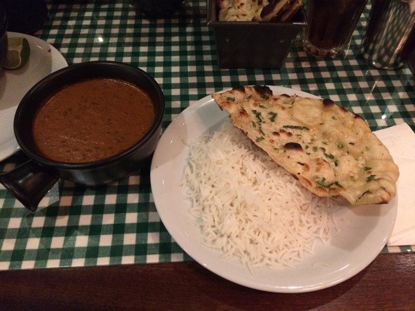 Dahl and naan at Dishoom.