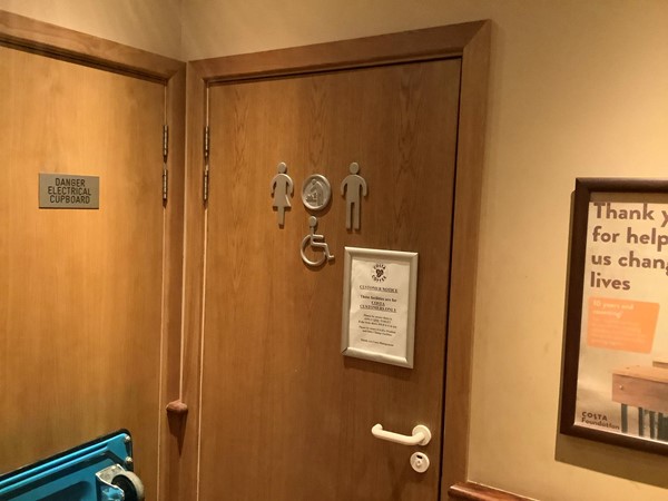 Accessible toilet door