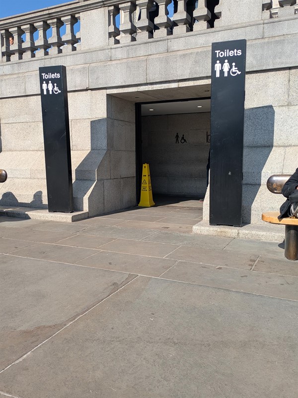 Image of access to the toilets and the lift
