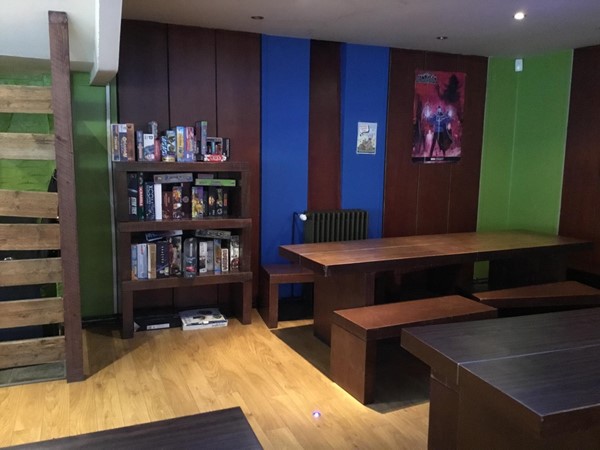 sitting areas for eating and playing games
