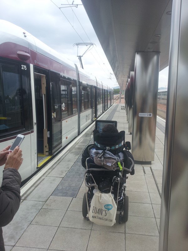 Picture of Edinburgh Trams - Powerchair at Tram Stop