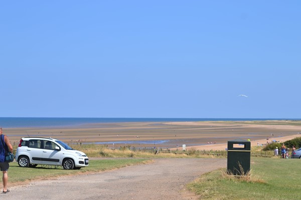 The car park at Old Hunstanton beach