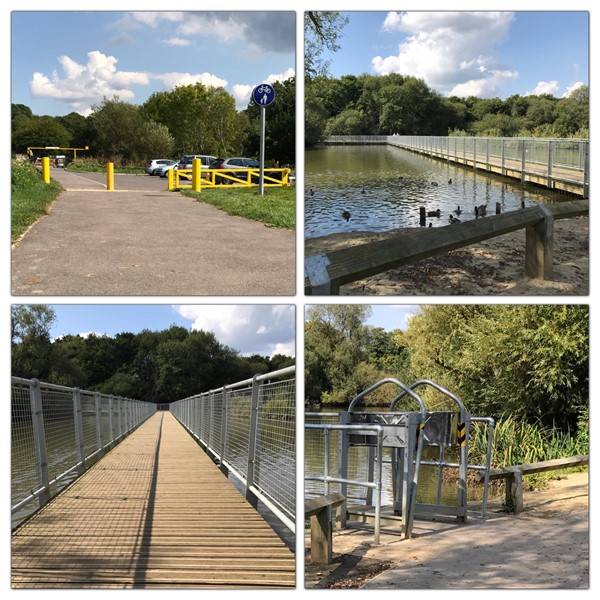 Pathways and car park