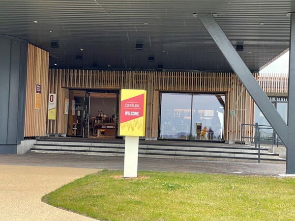 The entrance to the visitor centre at Clynelish Distillery