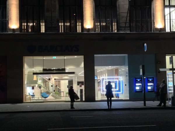 Picture of Barclays Bank - Princes Street Edinburgh - External - Night