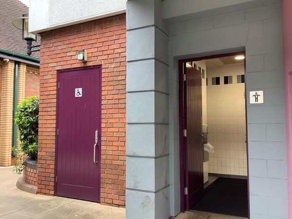 Picture of some toilet doors