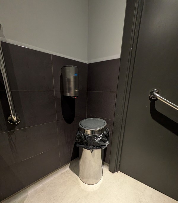 Image of bin and hand dryer