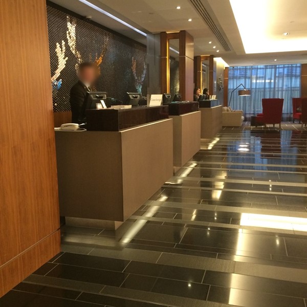 The hotel reception