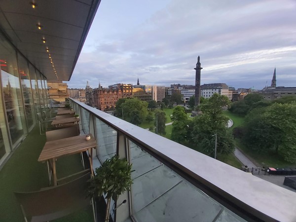 A view from the balcony