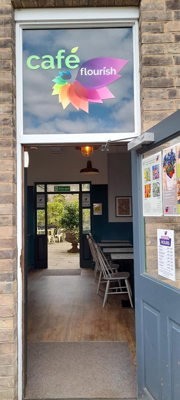 Image of a cafe doorway