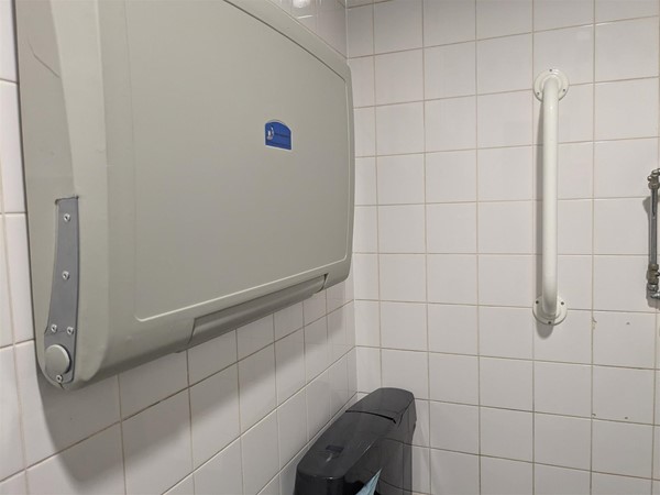 Image of baby change table in the accessible toilet