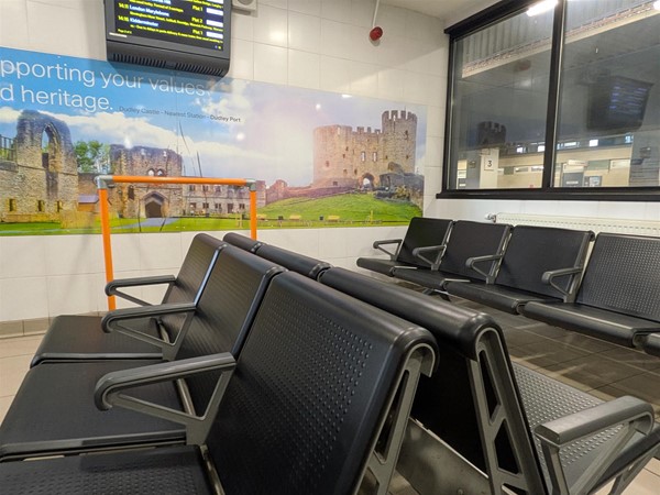 image of seating area in small waiting room