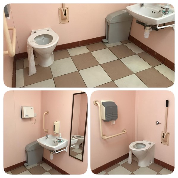 Restaurant female toilet cubicle