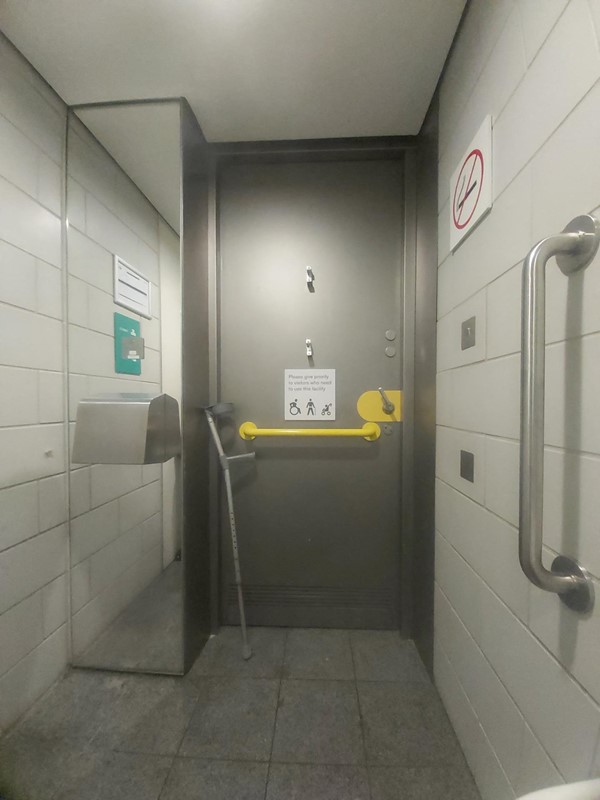 Accessible toilet door