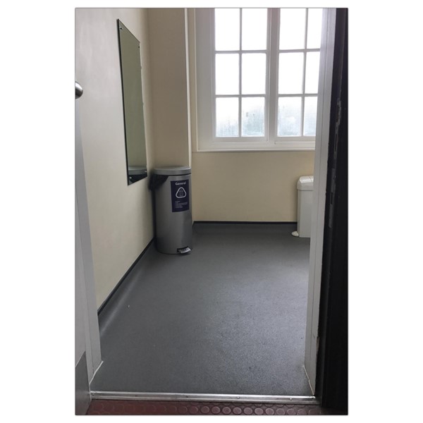 Toilet entrance.