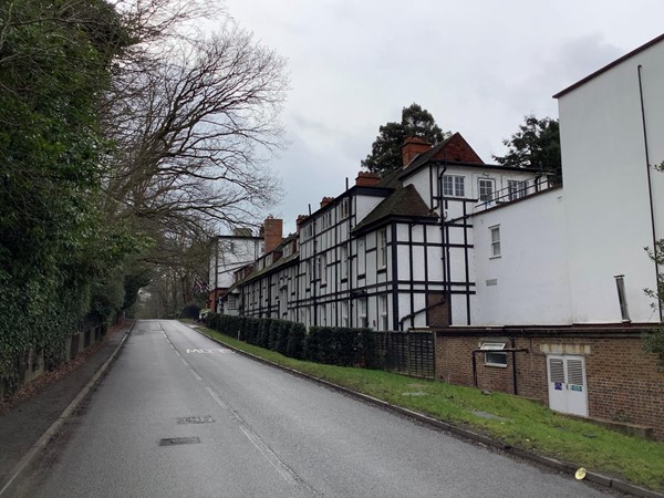 It was an interesting enough drive towards Bagshot, where the hotel is situated, and you suddenly come across the interesting looking black and white Tudor style house