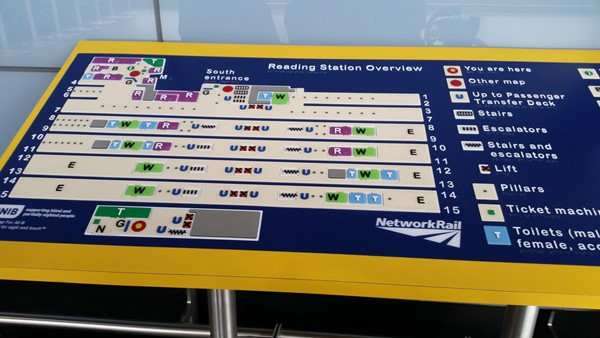 Station map for visually impaired people