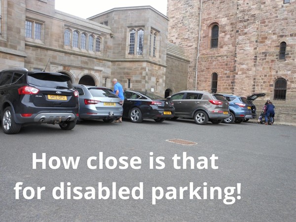 How close is that for disabled parking?