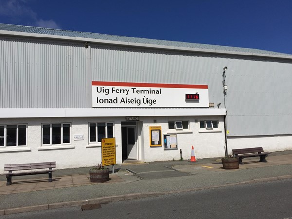 Exterior of Uig Ferry Terminal.