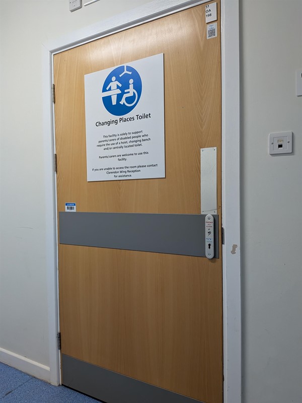 image of door to the Changing Places bathroom