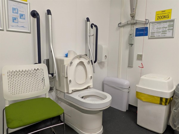 Image of toilet and Ceiling Track hoist