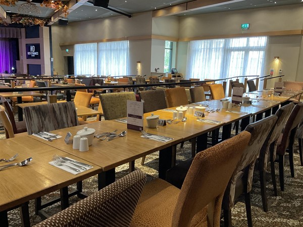 Image of a long dining table