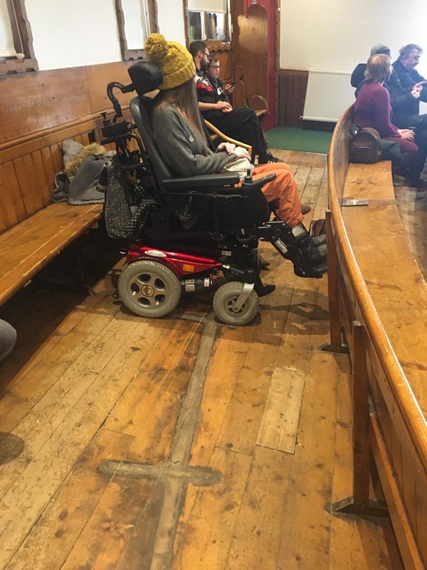 New wheelchair accessible pews