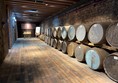 On the tour and visiting the maturation area where whisky sits in casks to mature