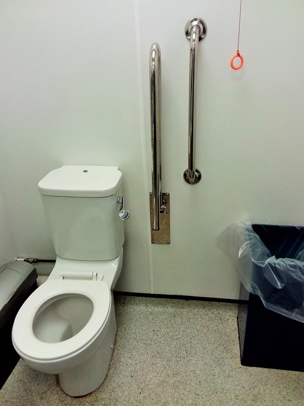 New accessible toilet next to special assisatance area