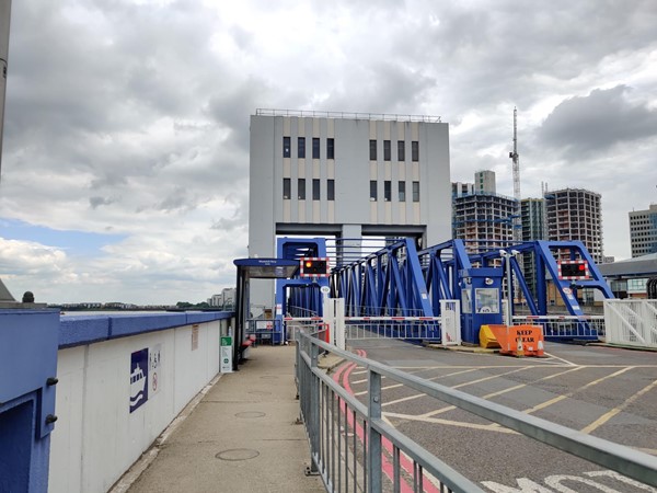 View of the Woolwich Ferry terminal
