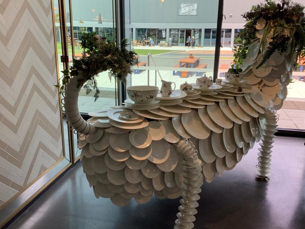 Picture of a creature made of plates