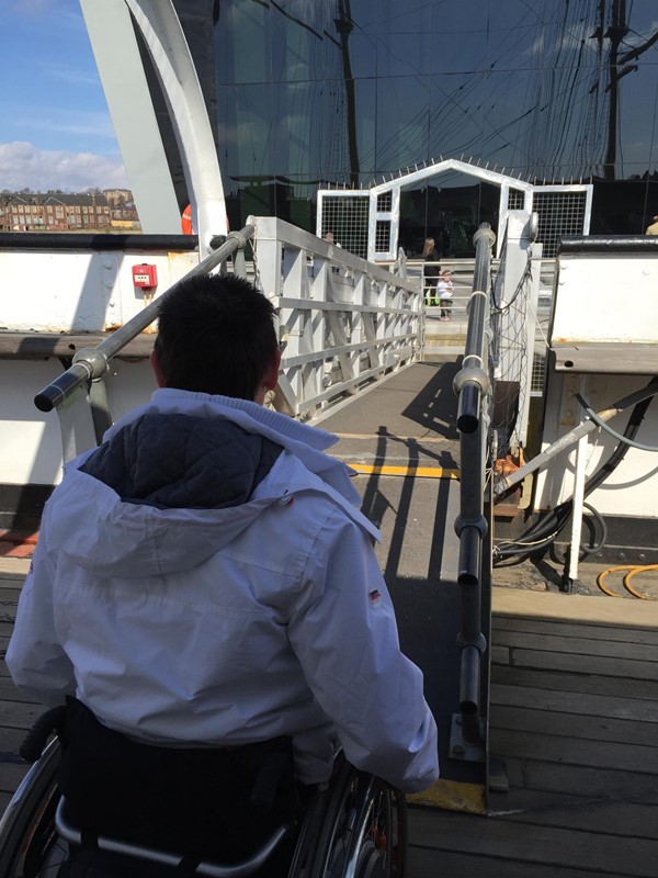 Picture of The Tall Ship at Riverside - Gangway from Tall Ship back on to the shore