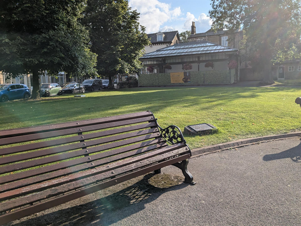 Image of bench in the gardens
