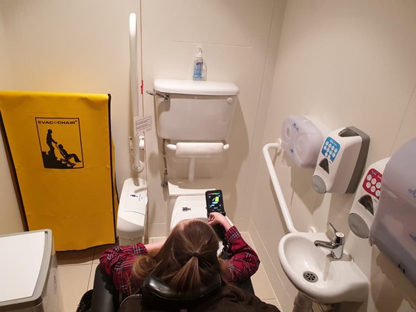 Image of accessible toilet next to the tea room.