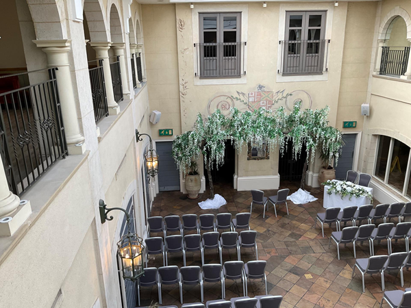 This room can be used for wedding day delights, or for small entertainments