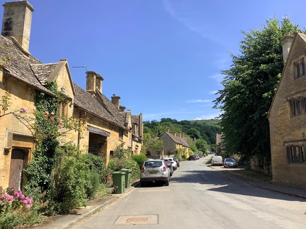 Picture of a road through a village
