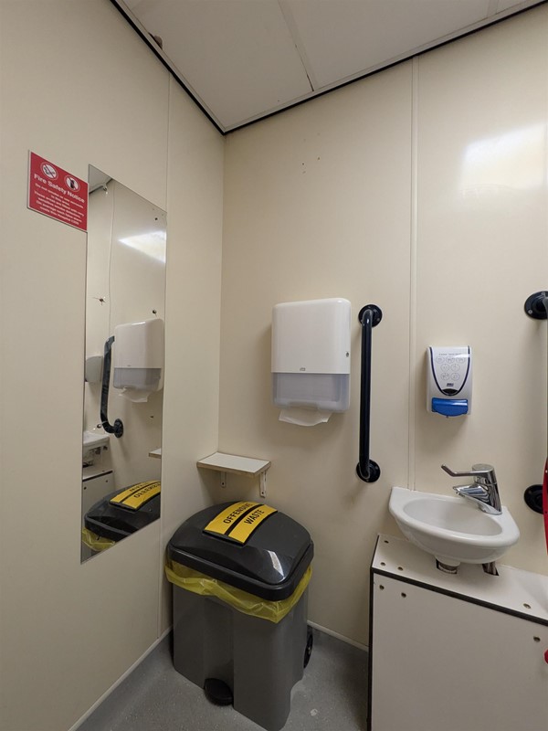 image of sink in accessible bathroom Jubilee wing