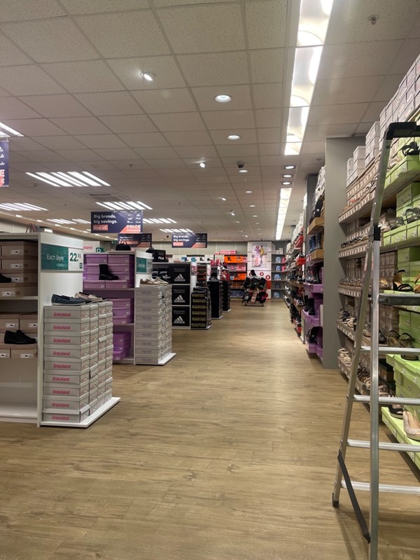Wide Isles in Shoe shop