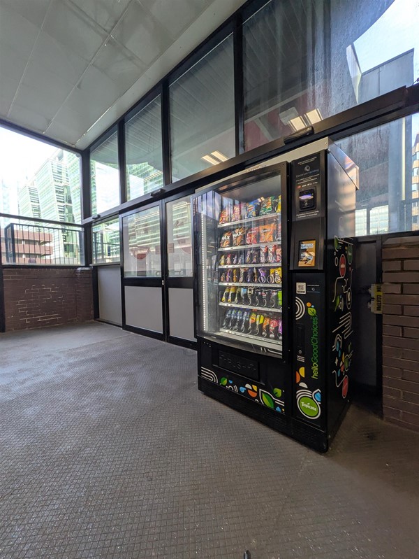 Image of vending machine on the platform