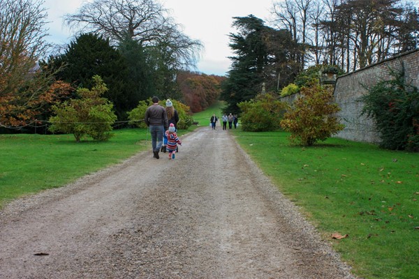 Compacted gravel paths around the grounds.