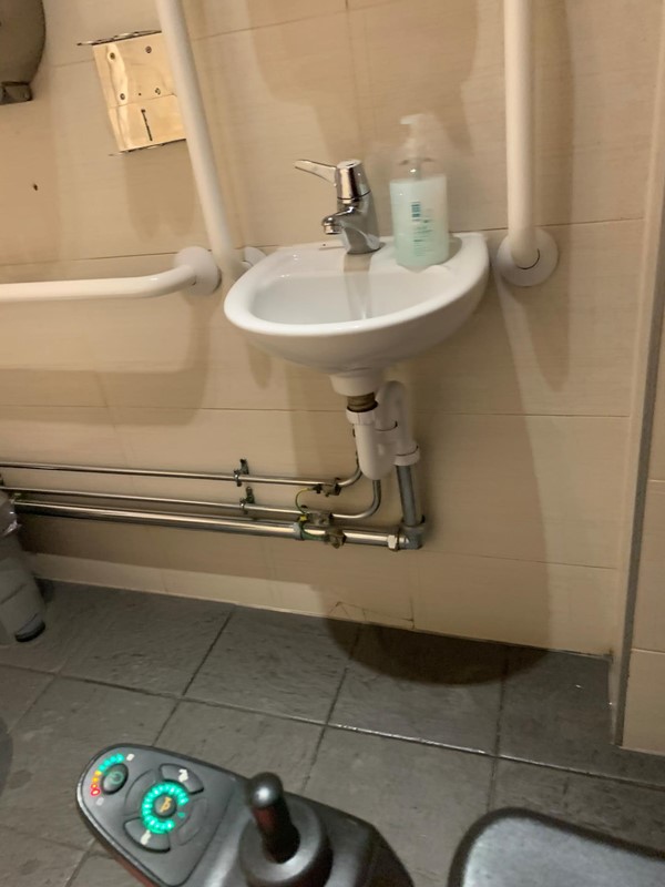Image of sink area in accessible toilet