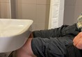Cannot tuck under the huge basin with a wheelchair as it is to low.