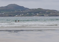 View seen from beach wheelchair out on Marble Hill Strand across the sea inlet to Downings Peninsula