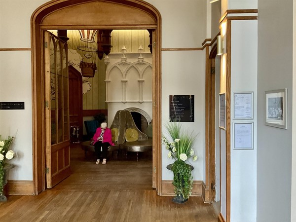 Ahead of you as you enter the castle, a seating stands at the centre of the semi circular room, with Three original lounges and passageways that lead off towards the bedrooms of the estate, which comprise of “The Oak room, Hideaway, and Garden room”