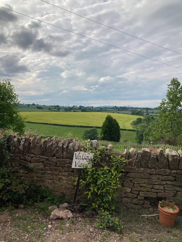 Picture of a wall with a sign saying valley view