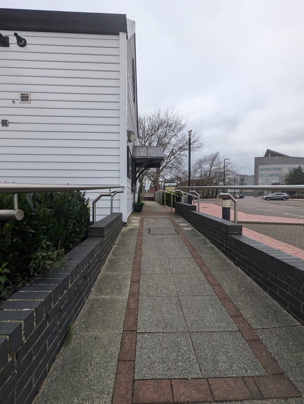 Image of ramp access to the Norwegian Church Arts Centre