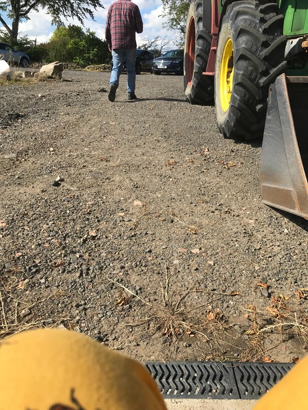 End of pavement into carpark