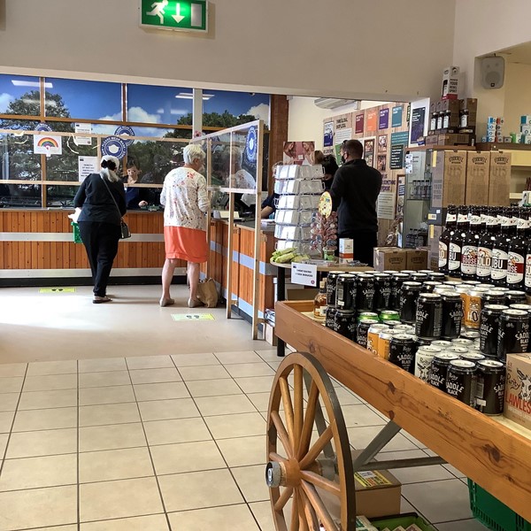 (10) plenty of check outs, served quickly, by very pleasant staff