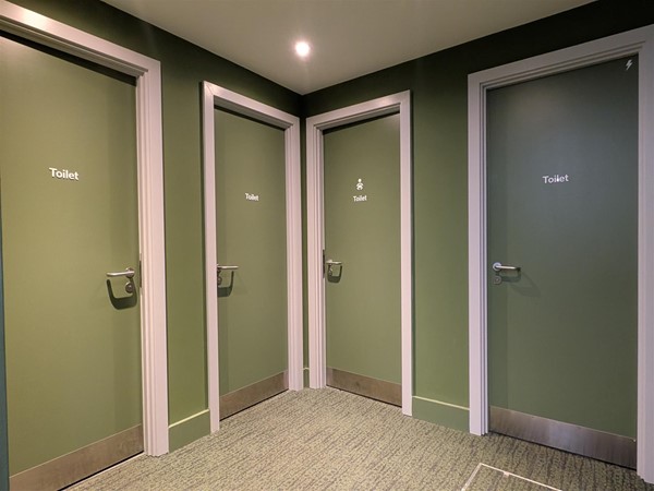 image of the doors to the gender-neutral bathrooms