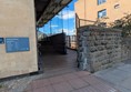 Image of tactile paving at the accessible entrance